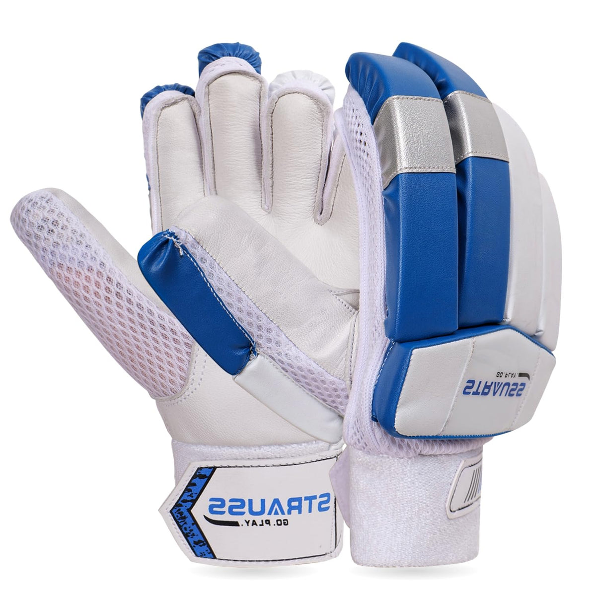 STRAUSS Cricket Batting Gloves | Edition: Super | Right Handed | Extra Soft | Standard Quality Leather| Age: 15+ | Color: Multicolor