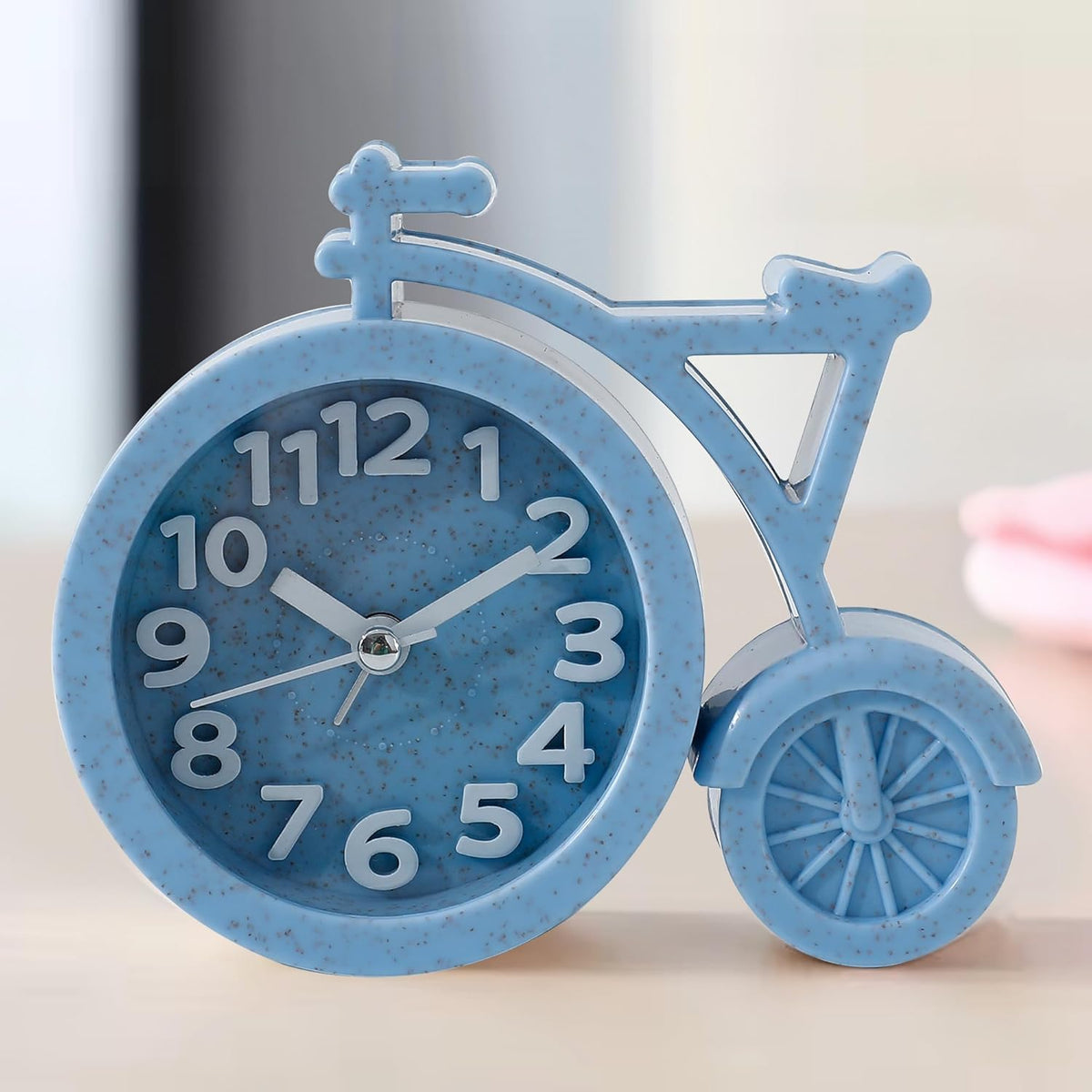 Ekhasa Table Clock for Study Table & Kids | Alarm Clock for Heavy Sleepers, Students, Girls & Boys | Alarm Watch Table Clock for Bedroom | Mini Loud Time Piece with Alarm | Designer Table Watch