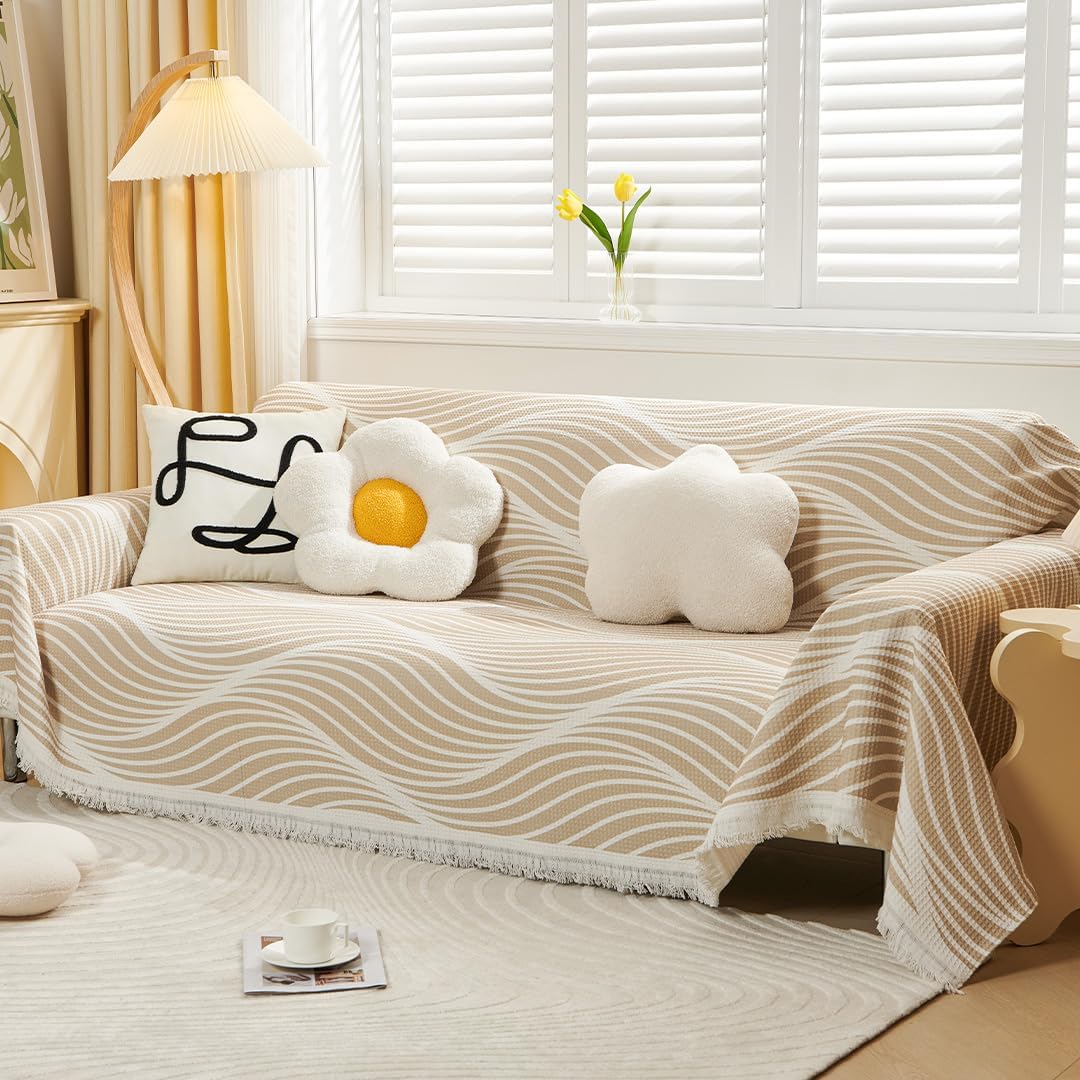 Kuber Industries Chenille Sofa Throw - Beautiful outdoor lounge decor