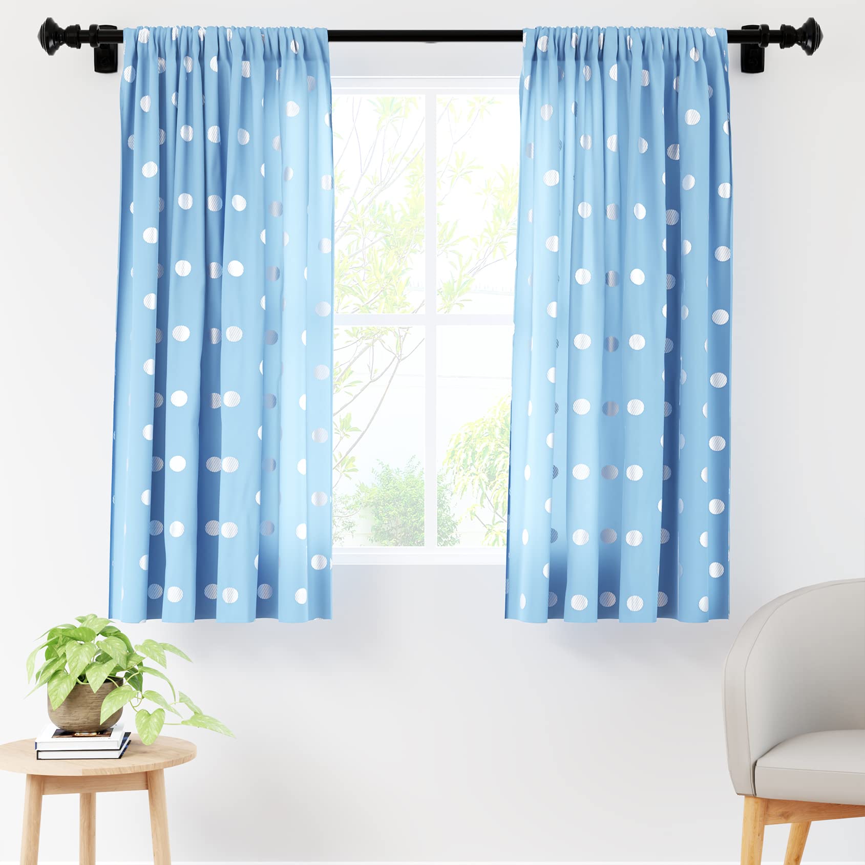 Encasa dollar blue curtains - Versatile home use