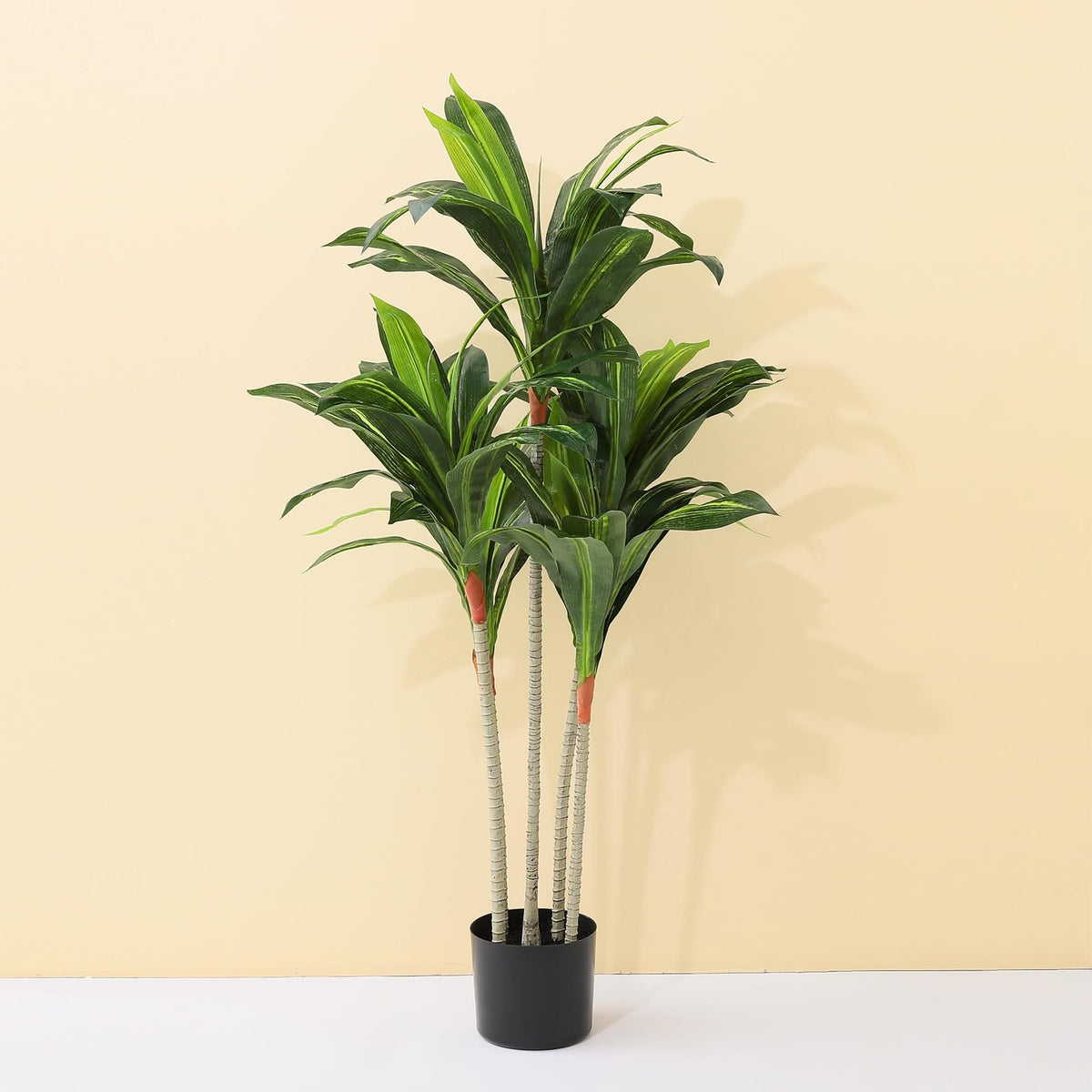 UMAI Artificial Plants for Home Decor with Pot | Green Corn Plant | 120 CM Long | Aesthetic Room Decor Items for Living Room, Hall, Balcony | Fake Plants for Office, Reception Area