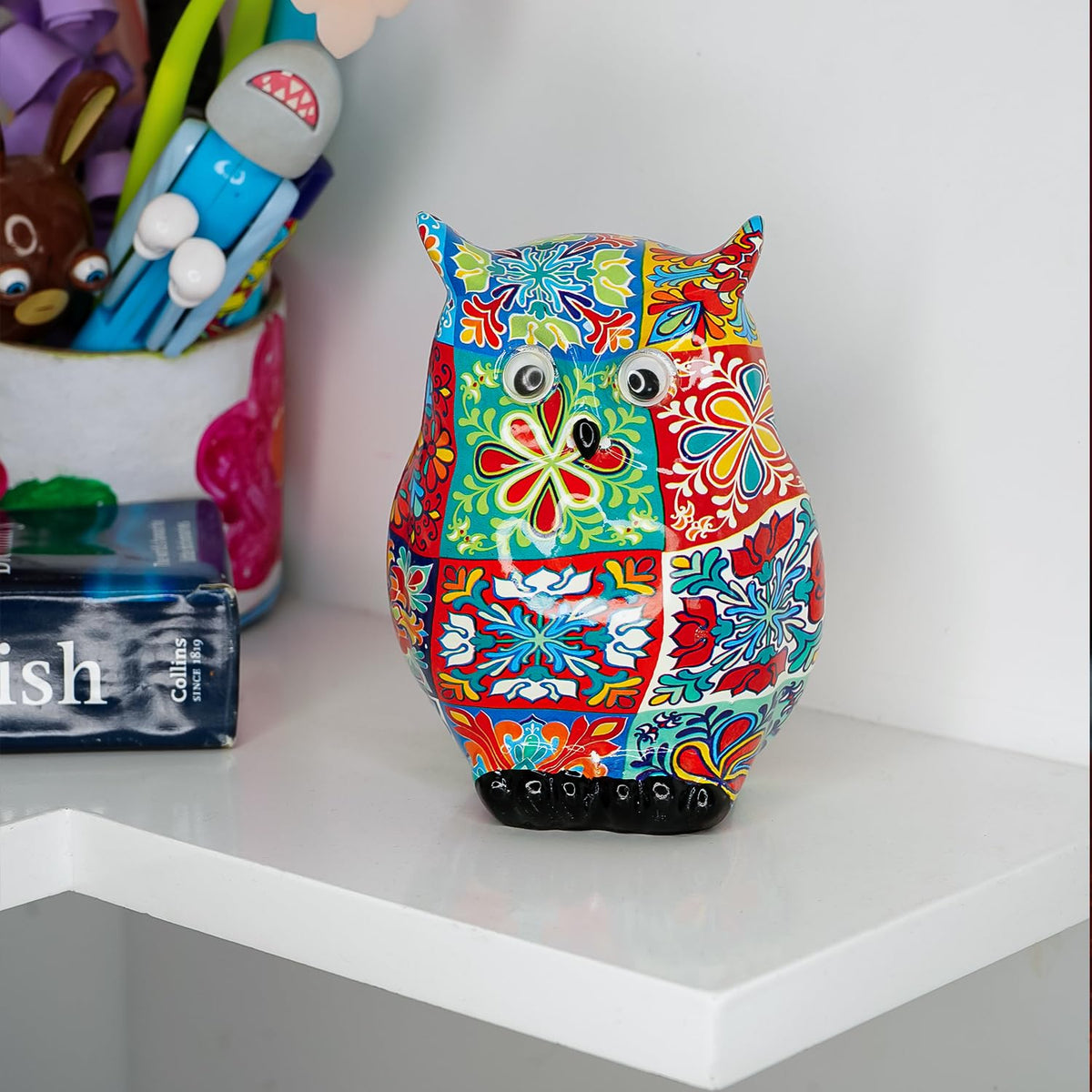 Ekhasa Owl Showpieces for Home Decor Living Room Decorative Items | Show Pieces Gift Items for Home Decoration | Center Table Tv Unit Showcase Shelf Office Desk Interior Artifacts Statue Figurines