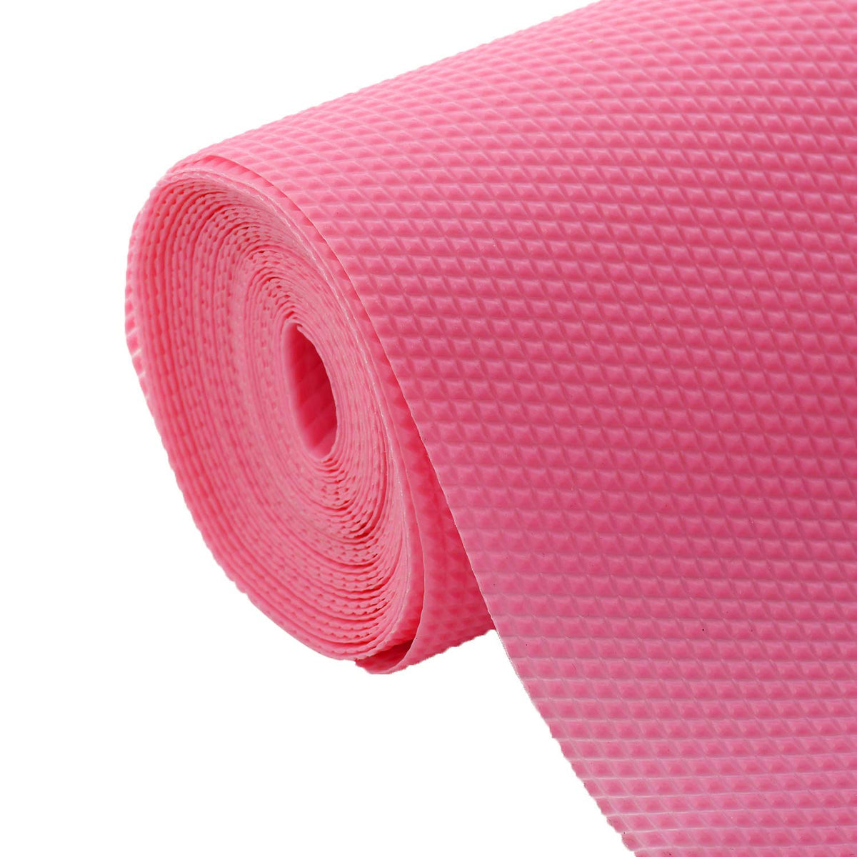 Kuber Industries Multipurpose Diamond Textured Super Strong Anti-Slip Mat Liner,Size 45X150 Cm (1.50 Meter Roll, Pink) - CTKTC045501, PVC