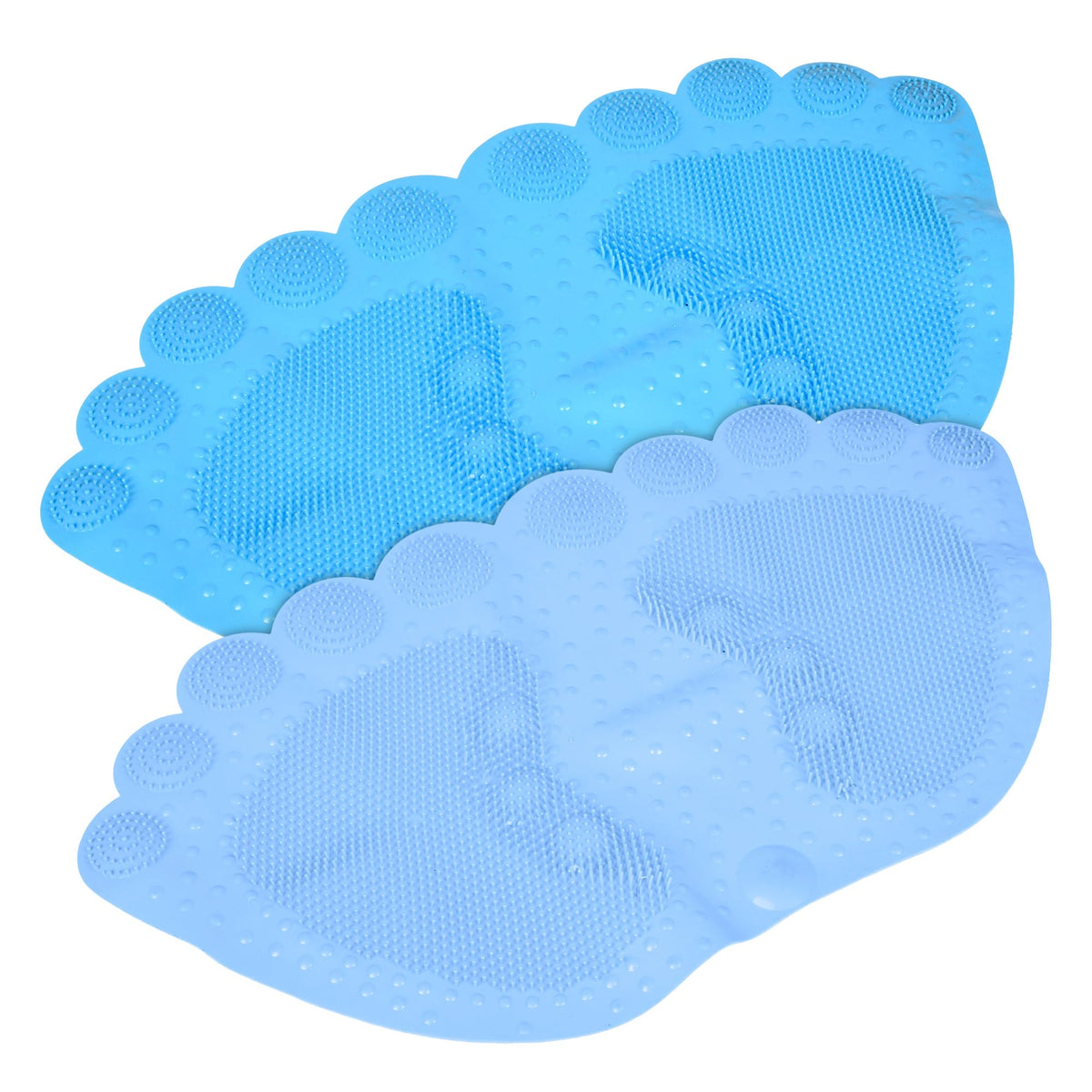 Kuber Industries Bath Mat | PVC Bathroom Mat | Shower Bath Mat | Foot Shape Bath Tub Mat | Foot Massager Mat | Anti-Skid Floor Mat | Shower Mat | Pack of 2 | Multi