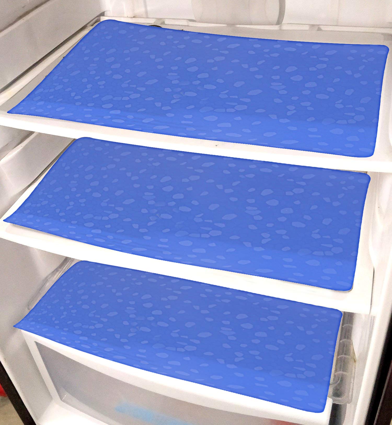 Kuber Industries Stone Design 6 Pieces PVC Fridge Mat Set (Blue ...