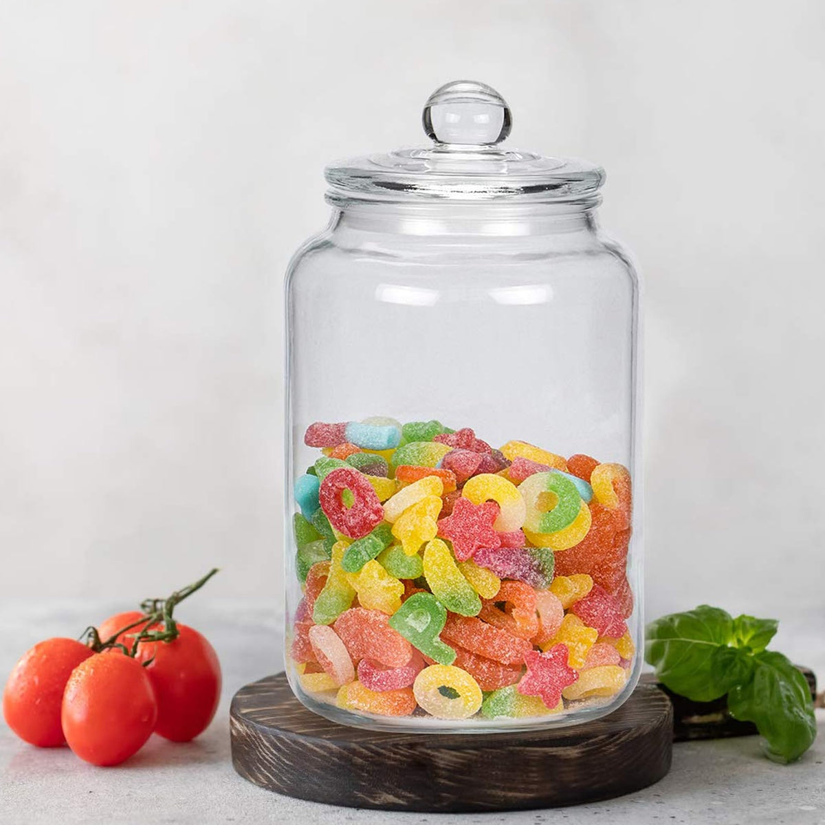 UMAI Glass Jar for Kitchen | Glass Containers With Lid | Kitchen Storage Container with Wide Mouth | Kitchen Food Storage Containers | Transparent | 5 Liter