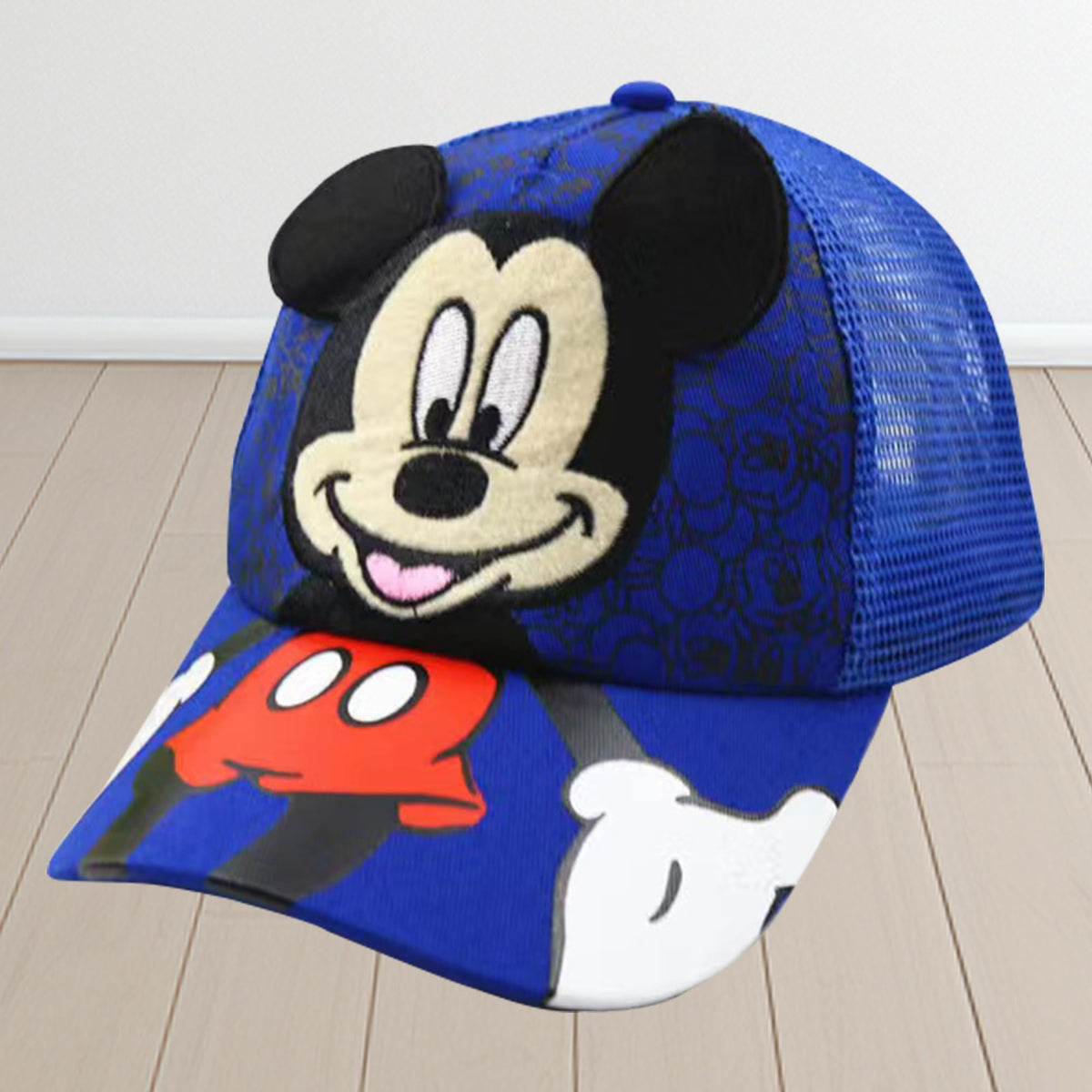 Homestic Mickey Mouse Cap | Adjustable Cap for Boys and Girls | Cartoon Character Printed Little Cap for Kids | Cap for 7-12 Year Old Baby Girls and Boys | QI0102-B | Blue