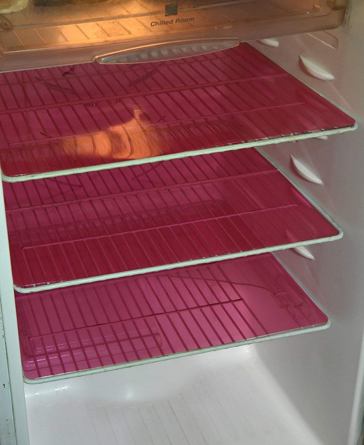 Kuber Industries PVC 6 Piece Refrigerator Drawer Mat Set - Pink (VART1322)