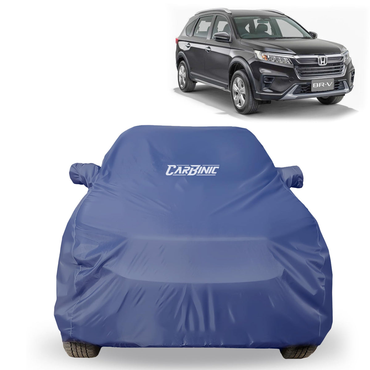 CARBINIC Car Body Cover for Citroen C3 2022 | Water Resistant, UV Protection Car Cover | Scratchproof Body Shield | All-Weather Cover | Mirror Pocket & Antenna | Car Accessories Dusk Blue