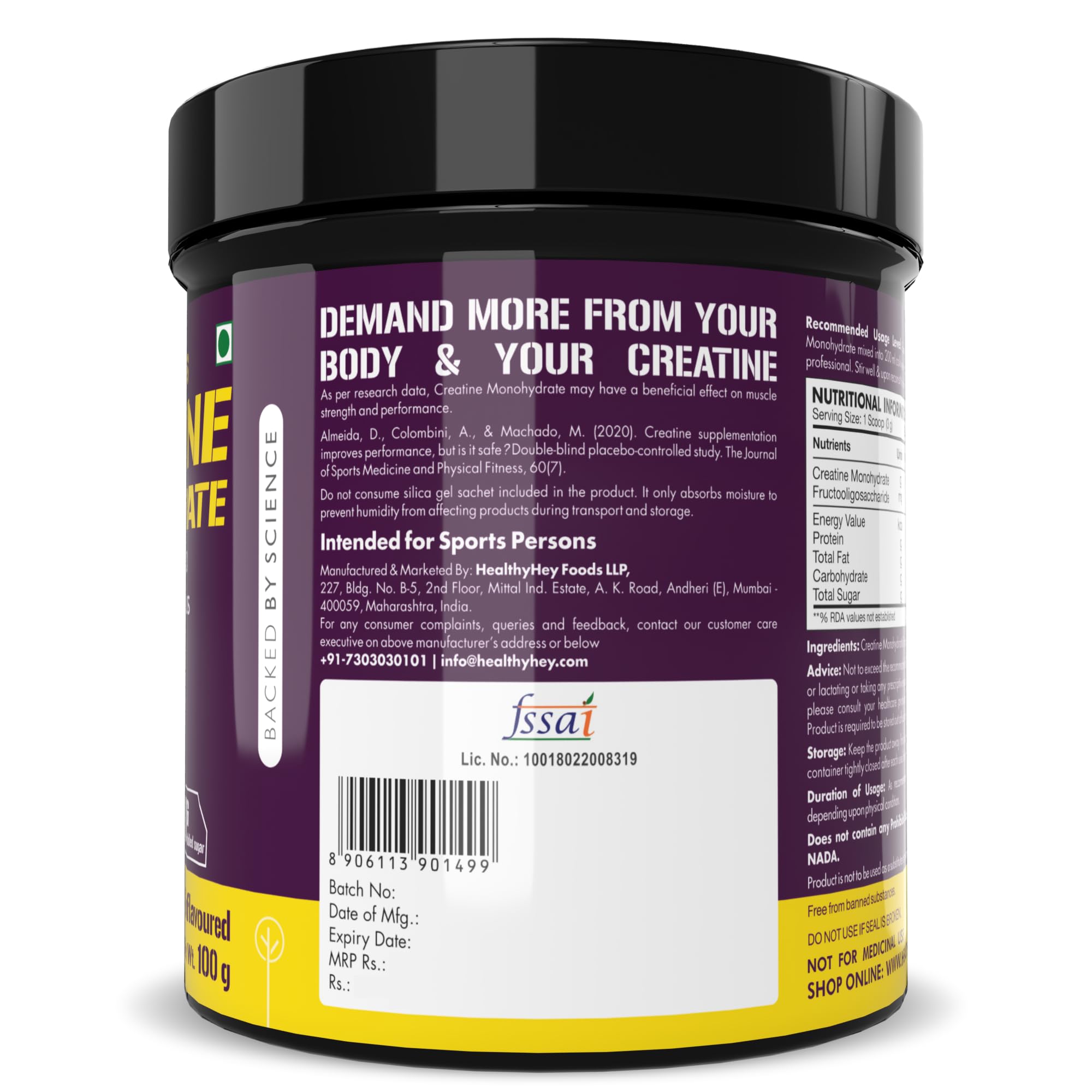 Healthyhey sports creatine - fitness competition