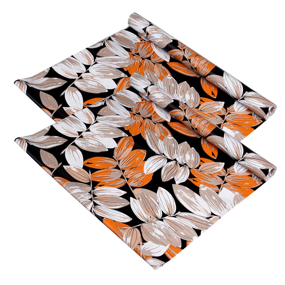 Kuber Industries Shelf Liner | Kitchen Cabinet Shelf Protector | Kitchen Liners for Cabinets and Drawers | Drawer Liner Mat | Leaf-Design Shelf Liner Roll | Cabinet Mat | 3 MTR | Pack of 2 | Brown