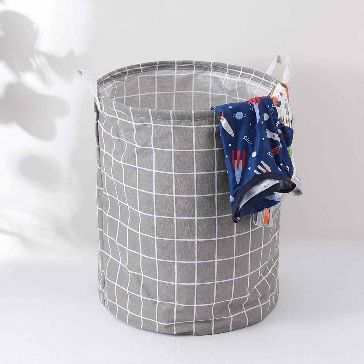 Kuber Industries Laundry Basket For Clothes|Foldable Laundry Hamper|Basket For Toys, Dirty clothes, Storage "45 LTR"-Pack of 6 (Grey)