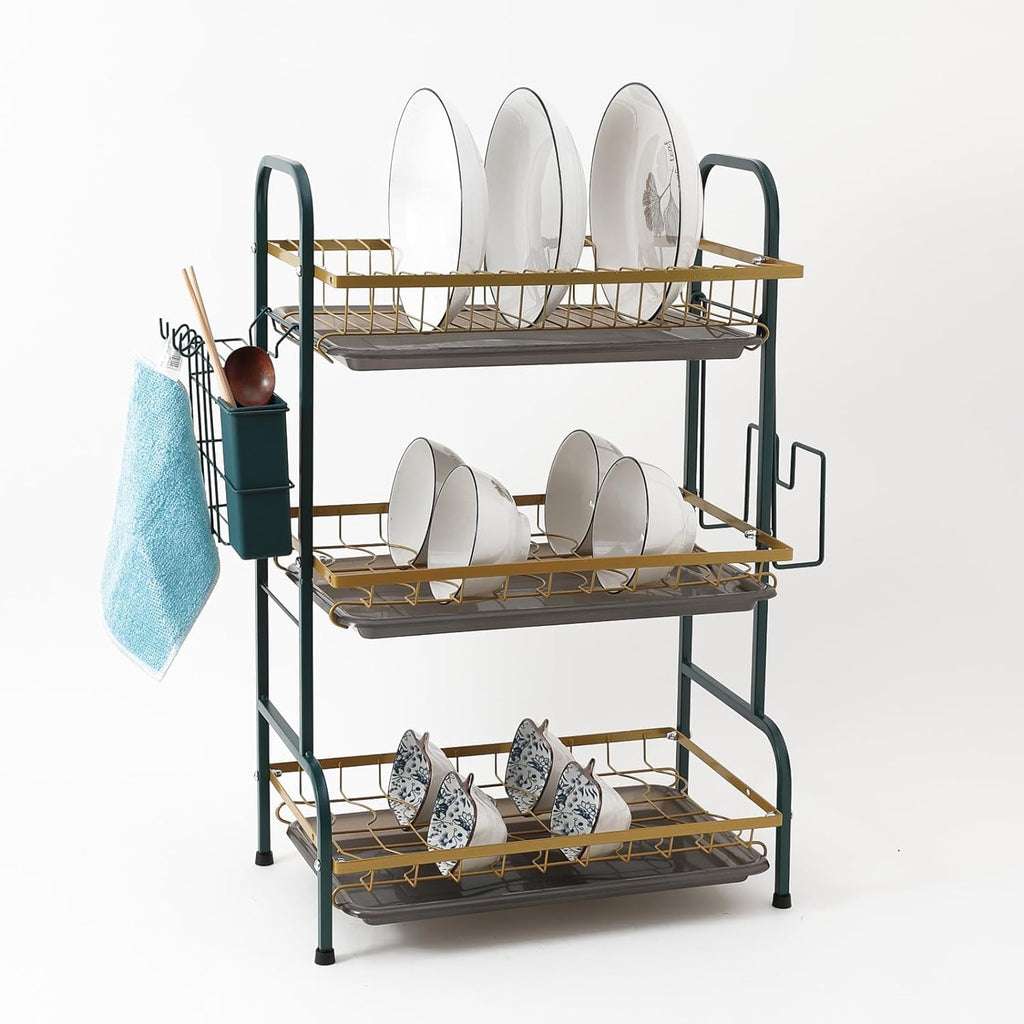 Buy 3-Layer Dish Rack | Collapsible Kitchen Basket – GlobalBees Shop