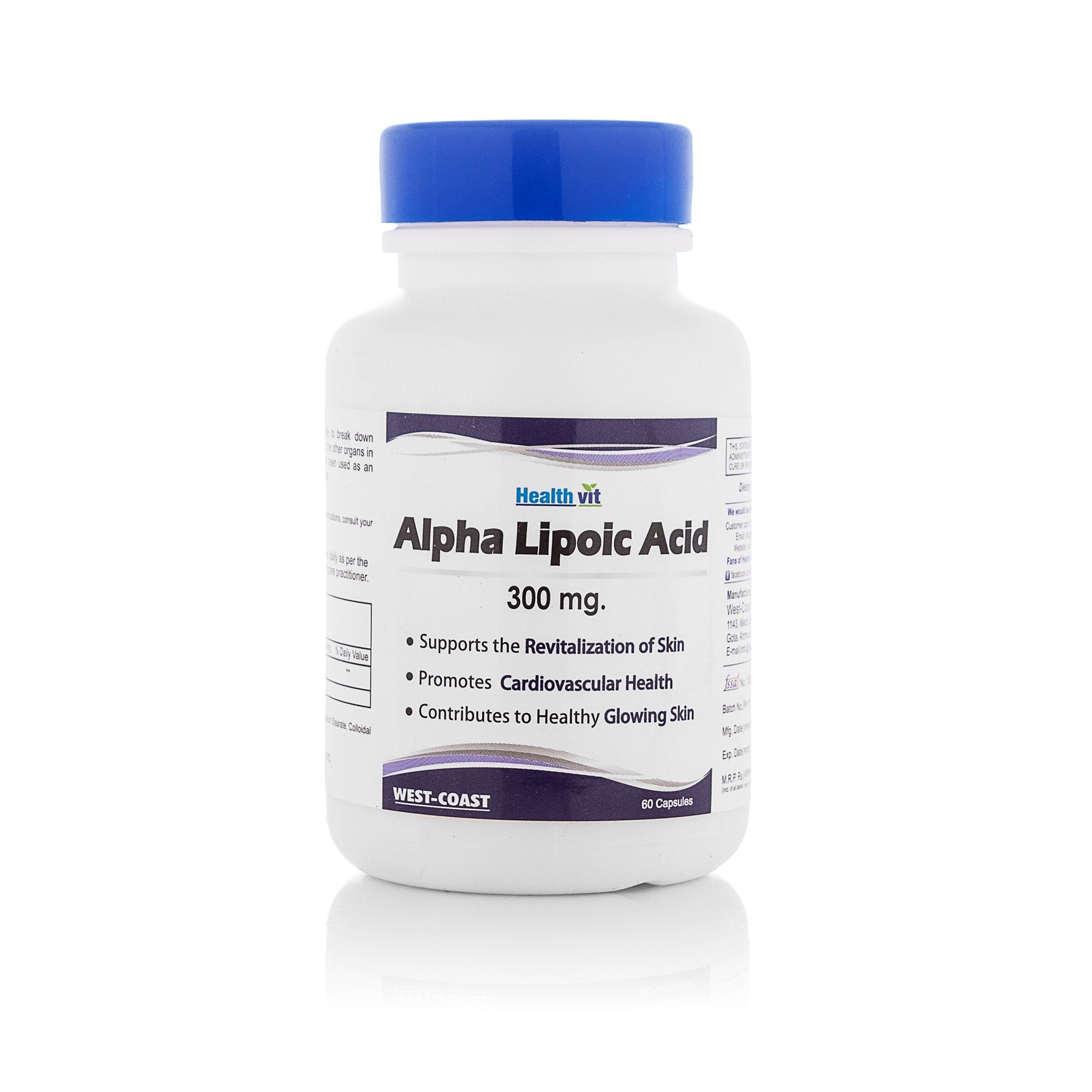 Healthvit alpha lipoic acid - Vegetarian antioxidant capsules