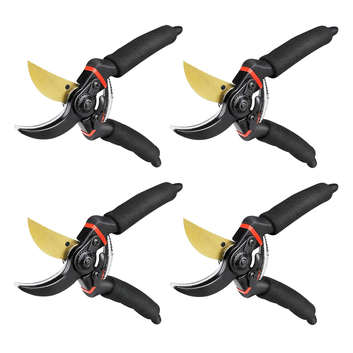 Kuber Industries Heavy Duty Gardening Shears|Black |FB8621B (Pack Of 2)