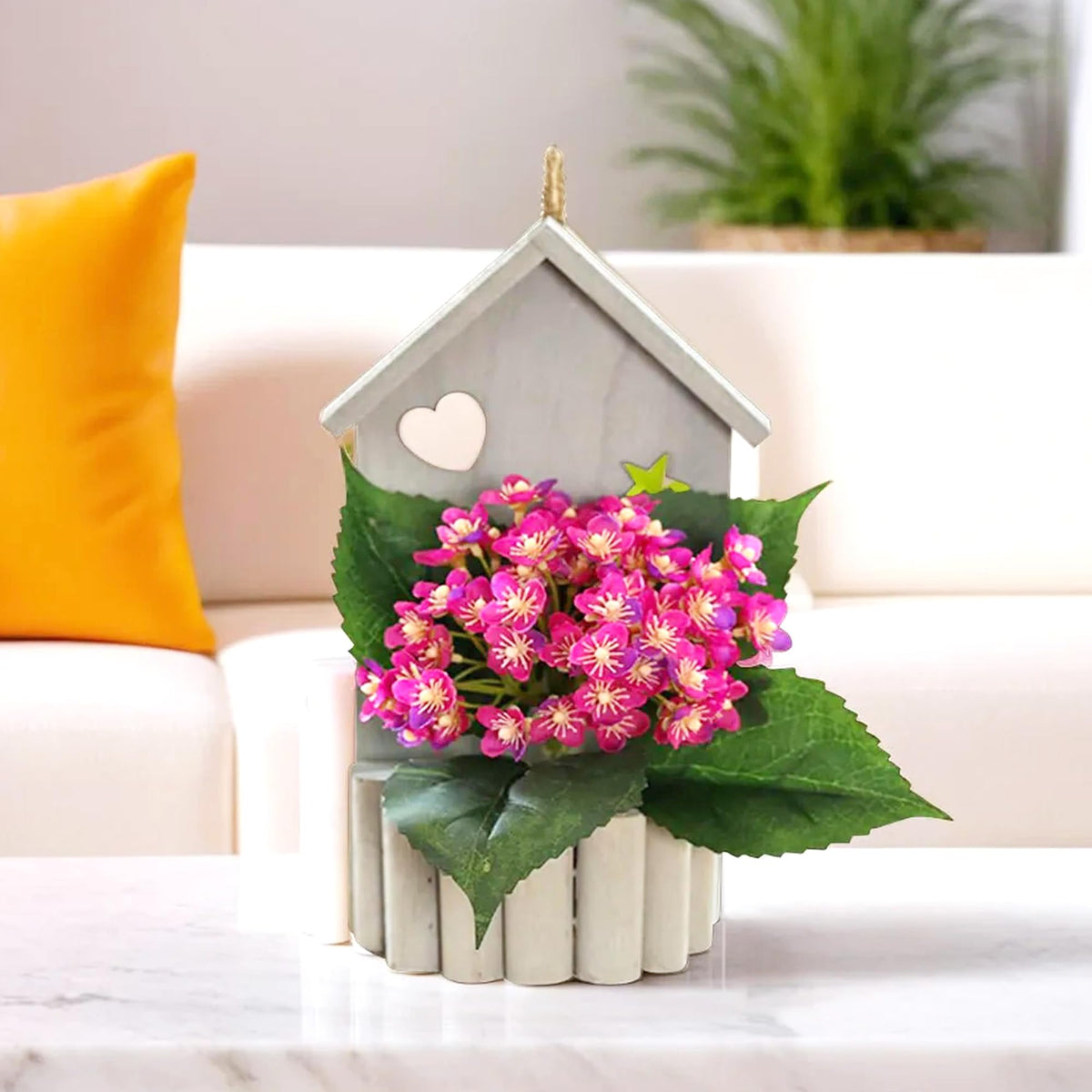 UMAI Artificial Flowers for Decoration with Pot Spring Pink Hydrangea GlobalBees Shop