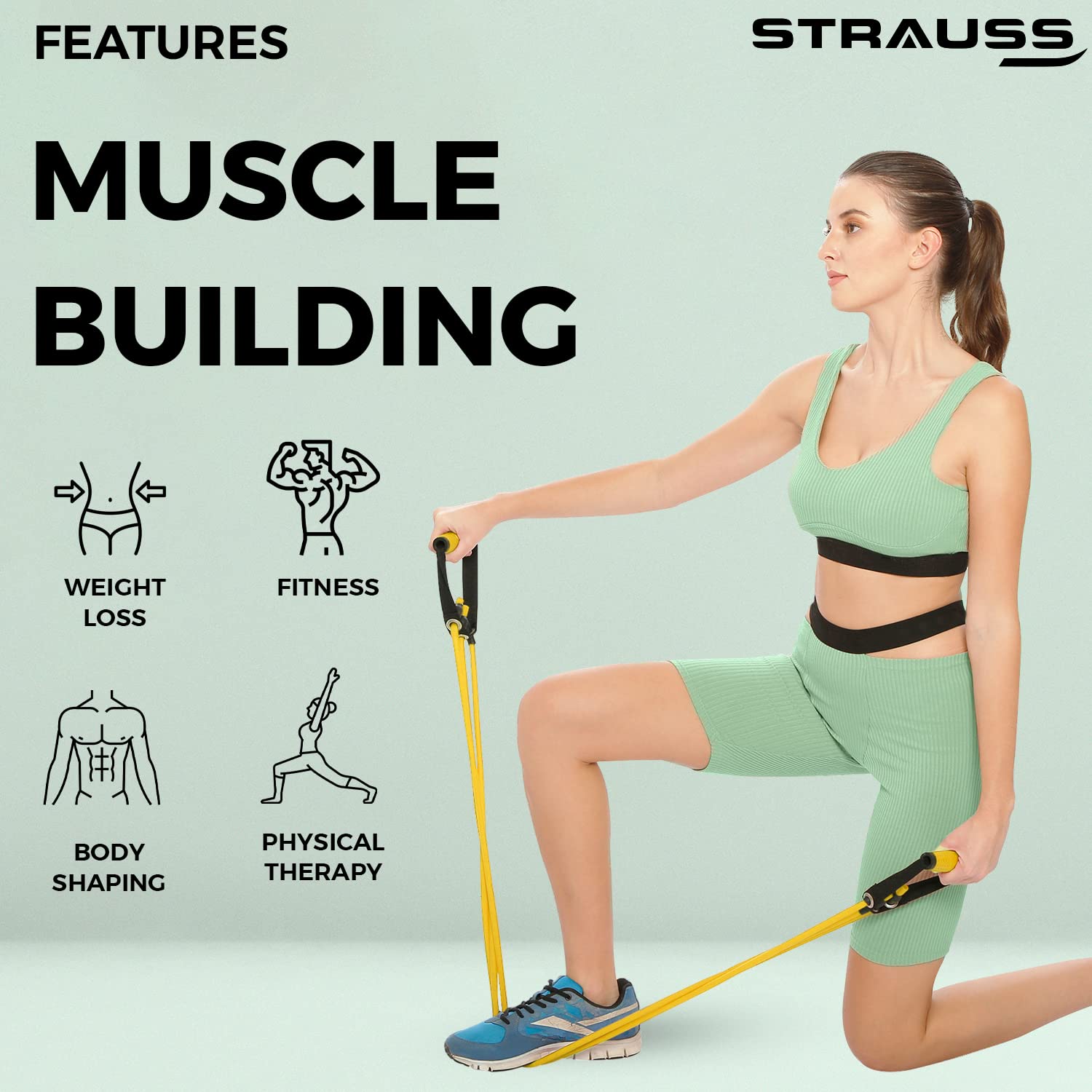 Band Workout Equipment Stretch Band For Door Strauss Triple