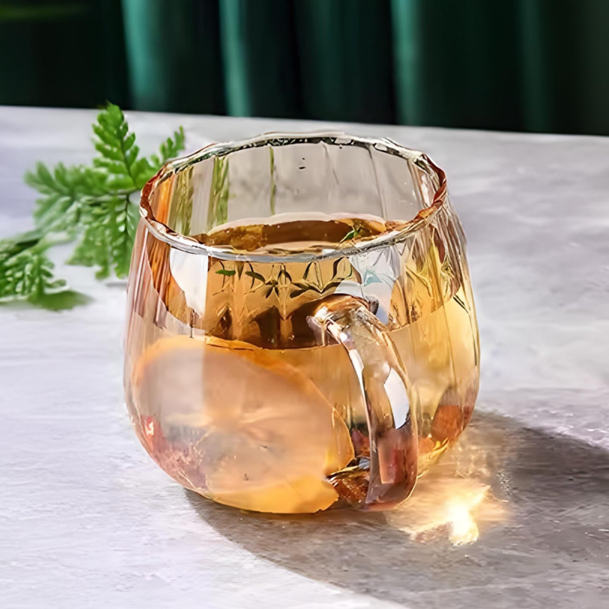 UMAI Borosilicate Glass Coffee Mug with Handle (300ml) | Mugs for Coffee | Tea Mug | Microwave Safe Glass Tea Cup | Rakshabandhan Gift for Brother | Coffee Glass | Cute Mugs | Coffee Cups (Amber)