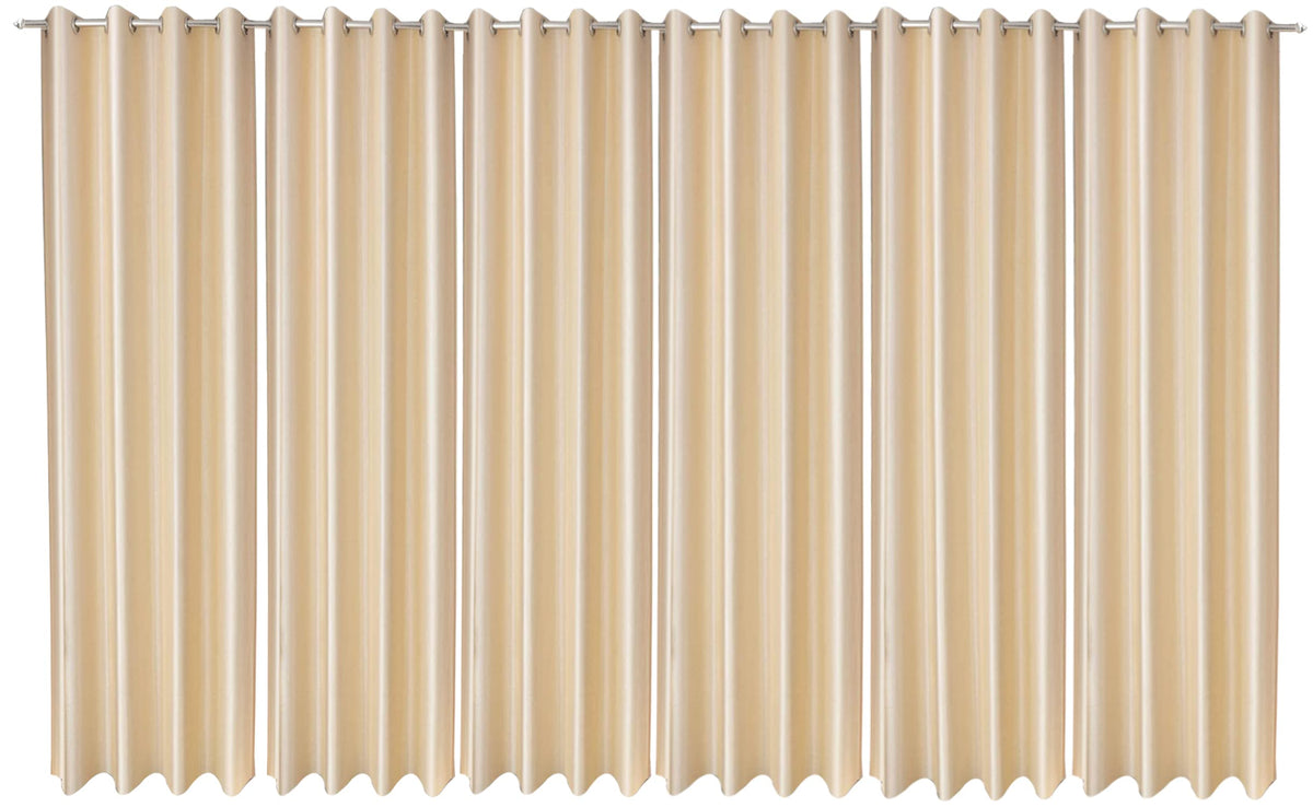 Kuber Industries Plain 6 Pieces Room Darkening Door Curtain, 7 Feet (Cream)