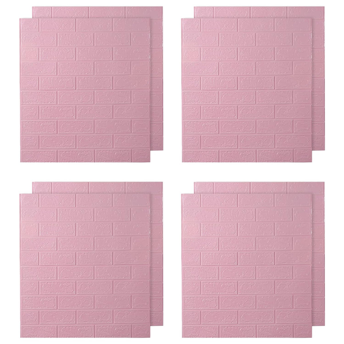 Kuber Industries Foam Brick Pattern 3D Wallpaper for Walls|Soft PE Foam| Easy to Peel, Stick & Remove DIY Wallpaper|Suitable on All Walls|Set of 2 Sheets, 70 cm X 77 cm (Pack of 4)