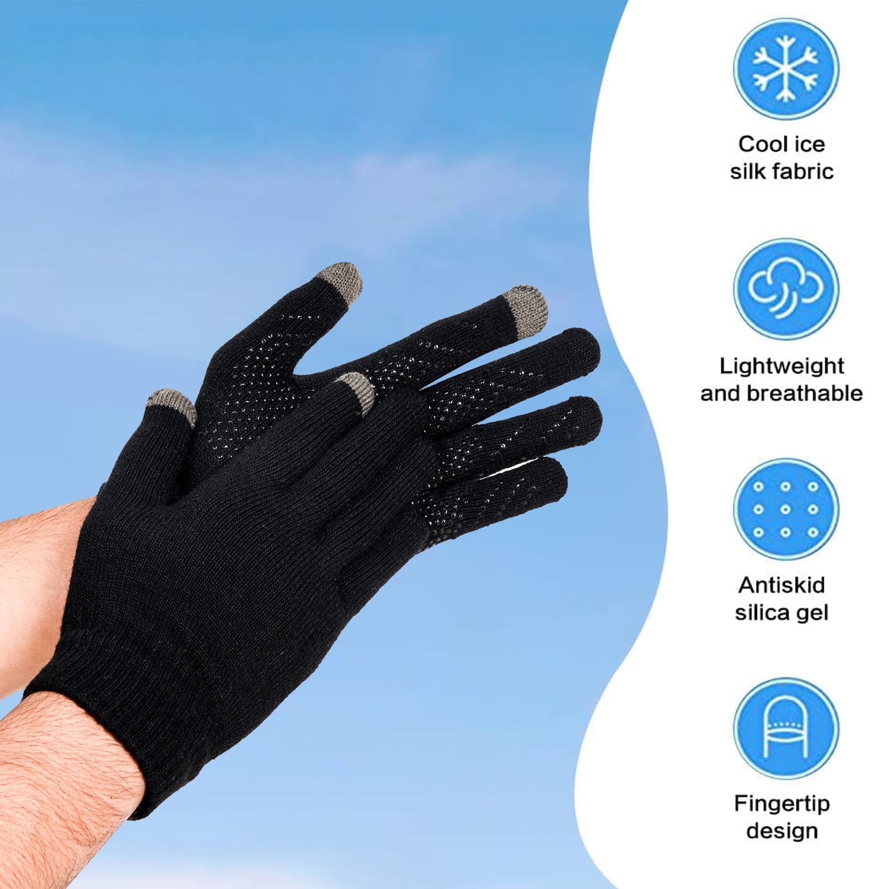 Kuber Industries Hand Gloves Touchscreen Woolen Gloves Gloves