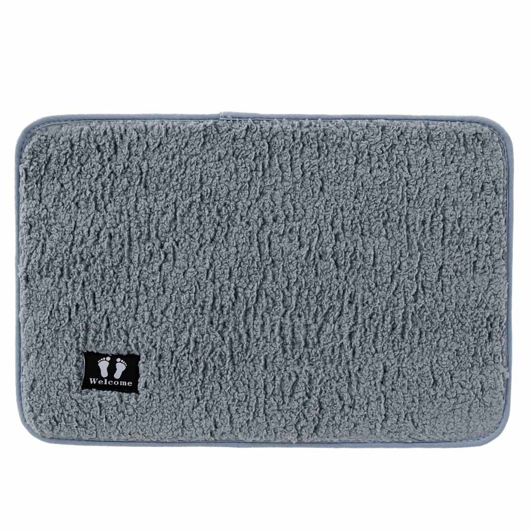 Kuber Industries Floor Mat|Stylish Door Mat|Durable & Easy to Maintain|Multi-Utility Floor Mat for Living Room,Bedroom,Bathroom,Kitchen,Entrances & Other Spaces|SZ-02|40 x 60 cm,Grey