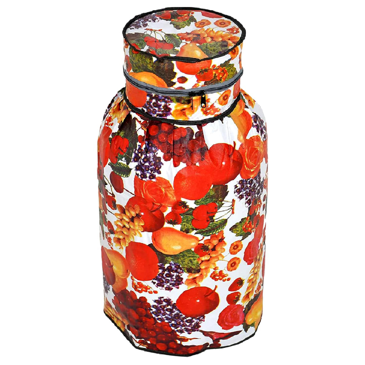 Kuber Industries Cylinder Cover | PVC LPG Cylinder Cover | Washable & Dustproof | Fruit Print Cylinder Tank Cover | Kitchen Cylinder Cover | LPG Gas Tank Cover | Multicolor