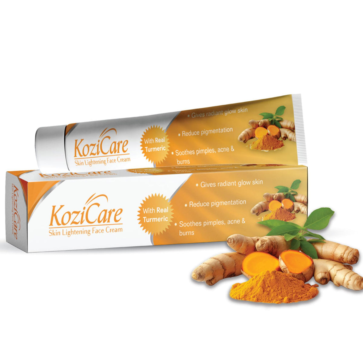 Kozicare Kojic Acid Cream | Skin Whitening Cream | Turmeric Cream | Glutathione Cream | Detan Cream | Moisturizer for Dry Skin | Face Cream for Summer Daily Use | Face Cream for Women & Men - 15gm