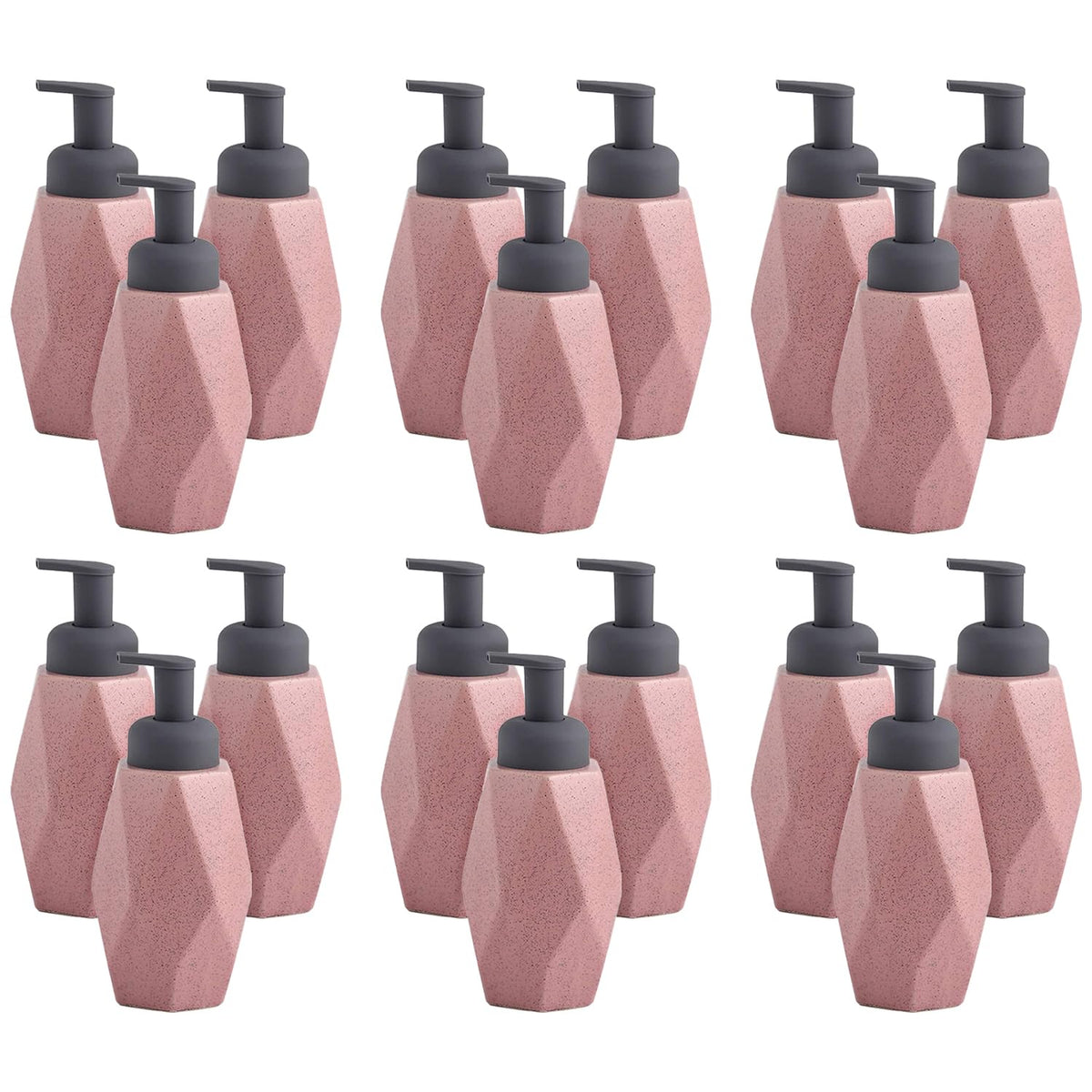 Kuber Industries Liquid Soap Dispenser | Handwash Soap Dispenser | Soap Dispenser for Wash Basin | Shampoo Dispenser Bottle | Bathroom Dispenser Bottle | 18 Piece | Pack of 6 | 400 ml | JY00014 | Pink