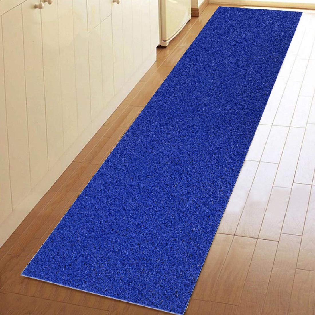 Kuber Industries CTKTC040014 PVC Rubber Anti Slip Floor/Door Mat (Blue, 2x8 Feet)