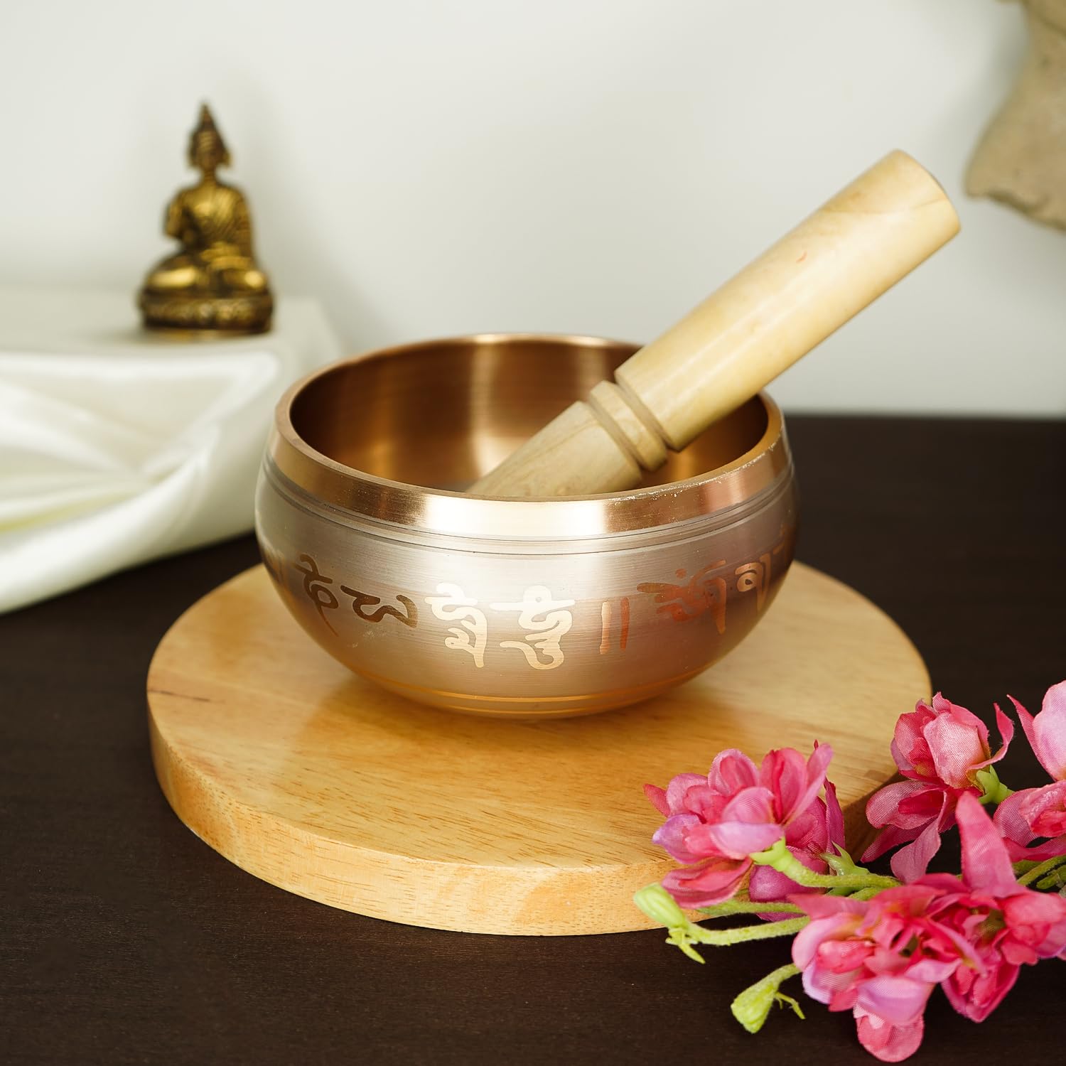Ekhasa 100% Pure Bronze Handmade Tibetan Meditation Singing Bowl (5 in – GlobalBees Shop