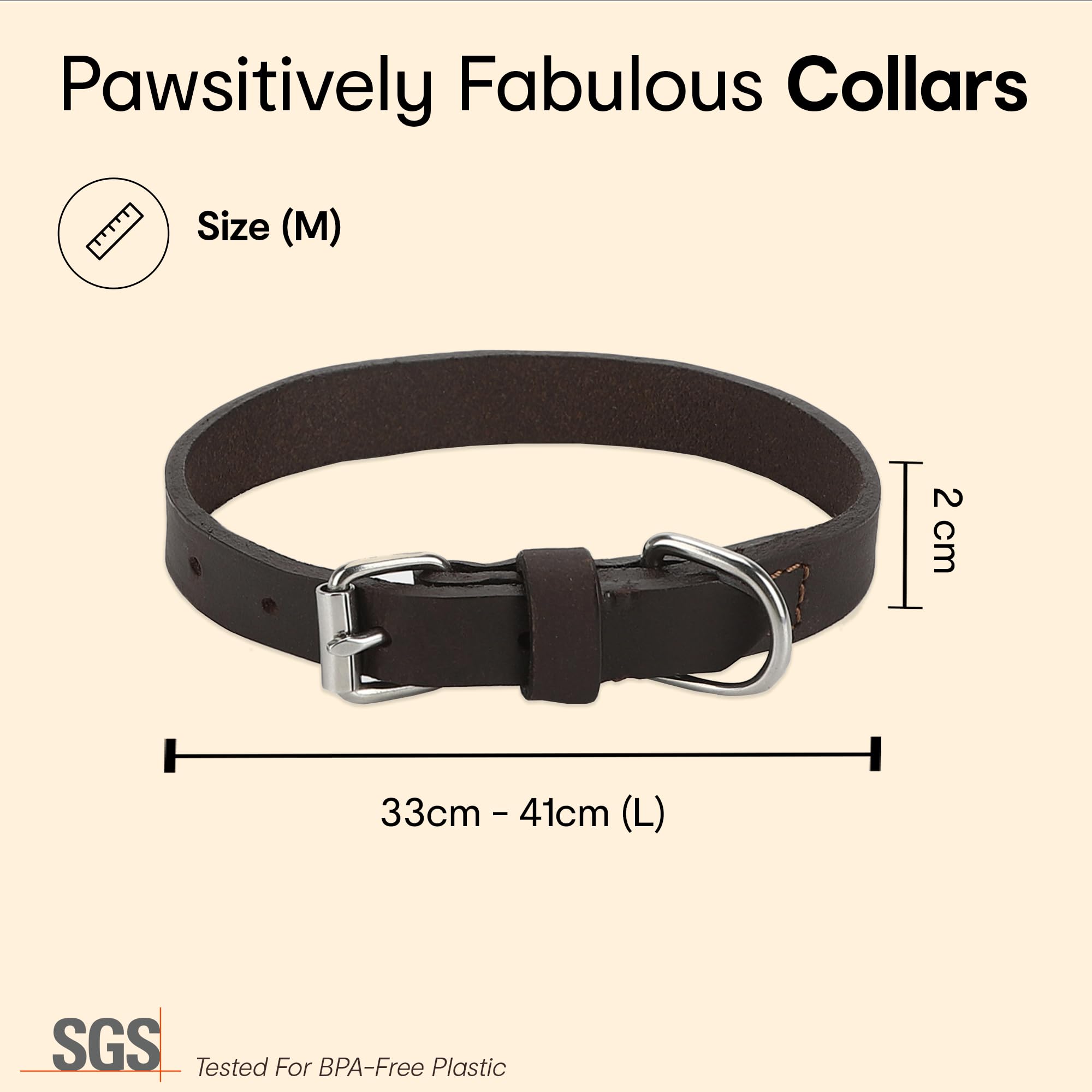 Anko leather dog collar - Premium leather collar for daily walks