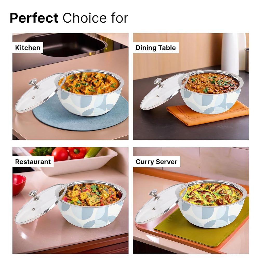 Kuber Industries Pack of 4 Stainless Steel Insulated Hotpot Roti Box w ...