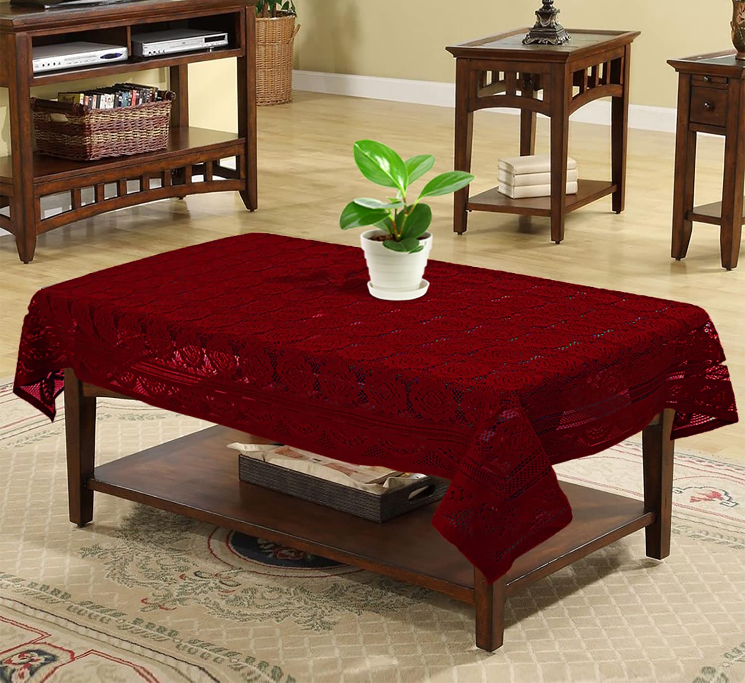 Kuber Industries printed table cover - Cozy family dinner