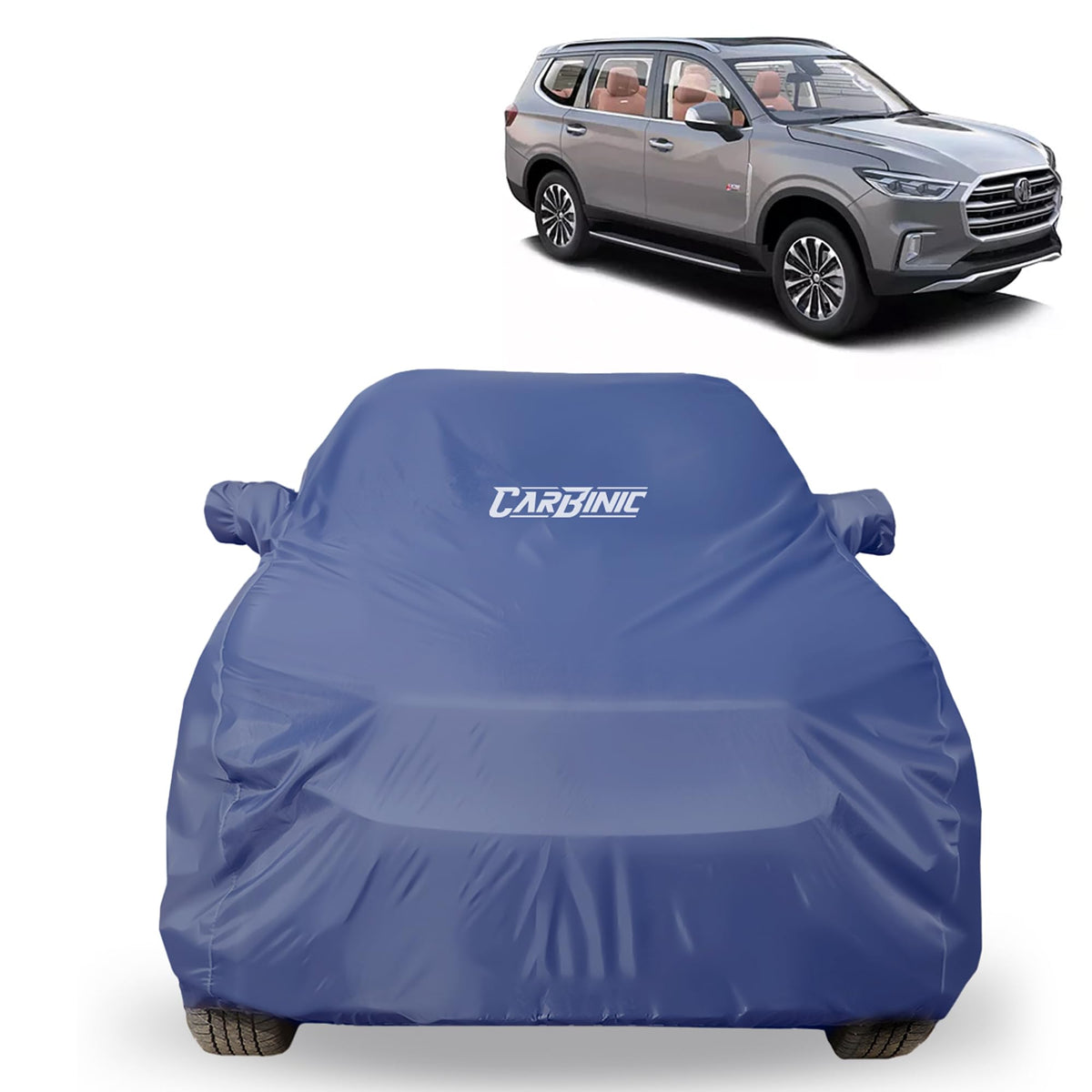 CARBINIC Car Body Cover for Citroen C5 Aircross 2021 | Water Resistant, UV Protection Car Cover | Scratchproof Body Shield | All-Weather Cover | Mirror Pocket & Antenna | Car Accessories Dusk Blue