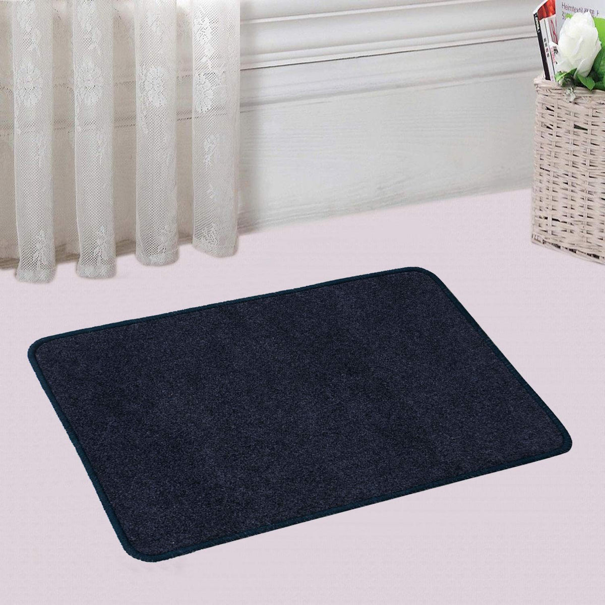 Kuber Industries Microfiber Anti Slip Bath Mat 22"x14", Grey - CTKTC39914