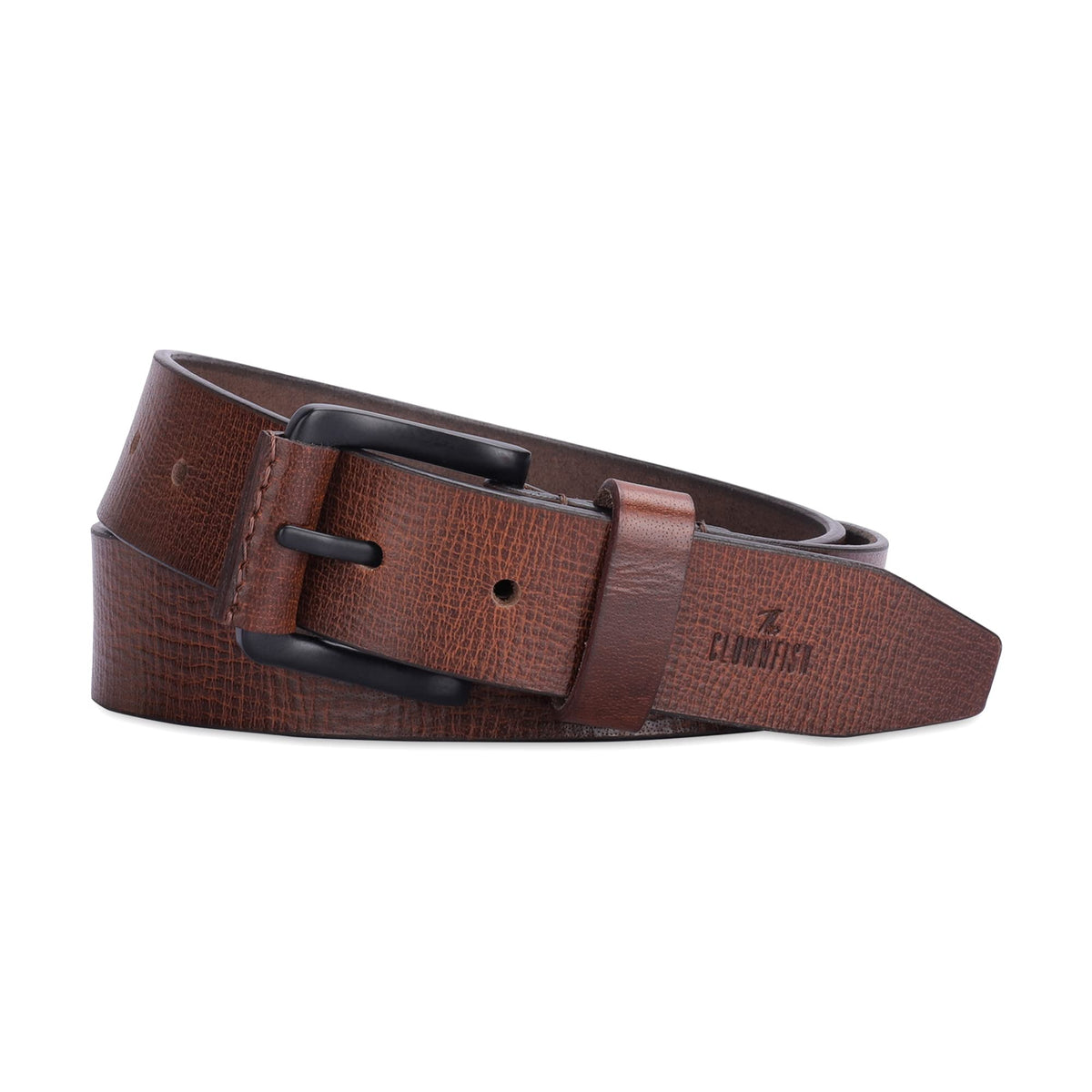 THE CLOWNFISH Men's Genuine Leather Belt - Tan (Size-36 inches)