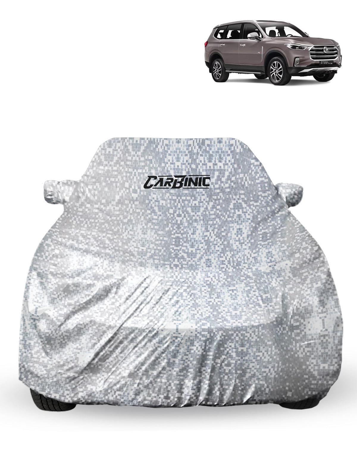 CARBINIC Car Cover for MG Gloster 2021 Waterproof (Tested) and Dustproof UV Heat Resistant Outdoor Protection with Triple Stitched Fully Elastic Surface