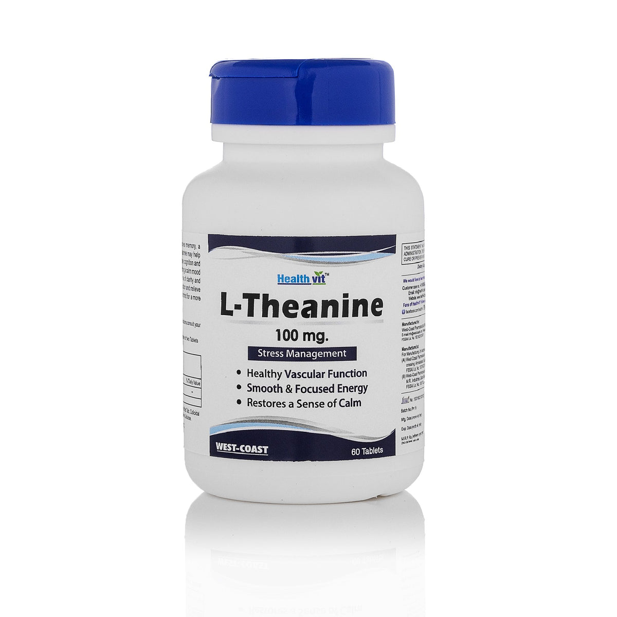 Healthvit L-Theanine 100mg Tablets - Gluten-Free Wellness