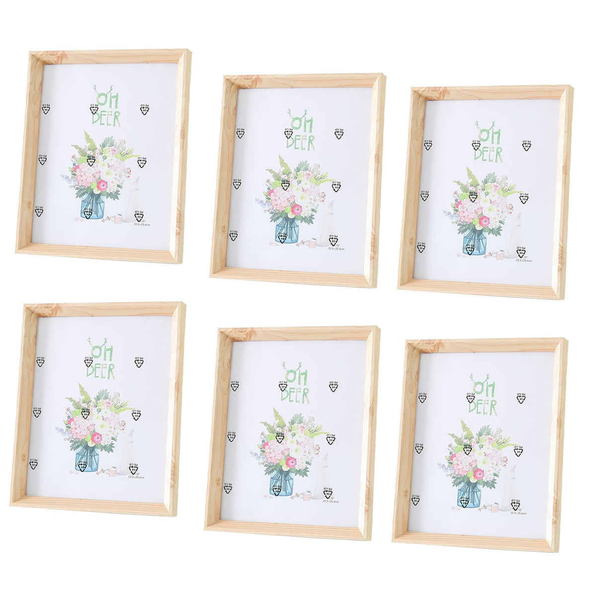 Kuber Industries Photo Frame For Home Décor|Use Horizontal & Vertical|Crystal Clear Glass|Perfect For Home, Office And Shop "21.8x26.9CM"-Pack of 6 (Natural)