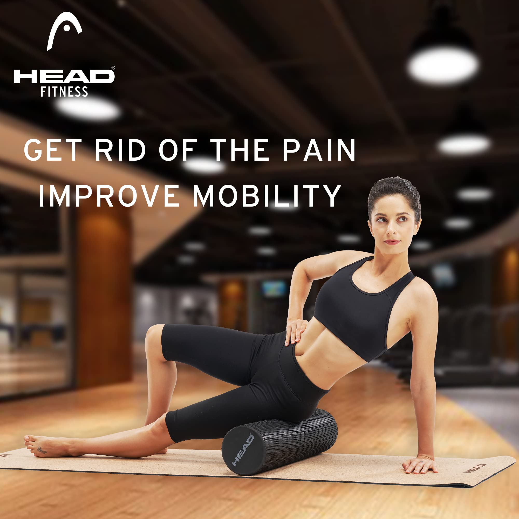 HEAD Foam Roller for Exercise 60 CM High Density 100% EVA Foam Back Roller for Back Pain Relief Exercise Roller for Gym, Yoga Deep Tissue