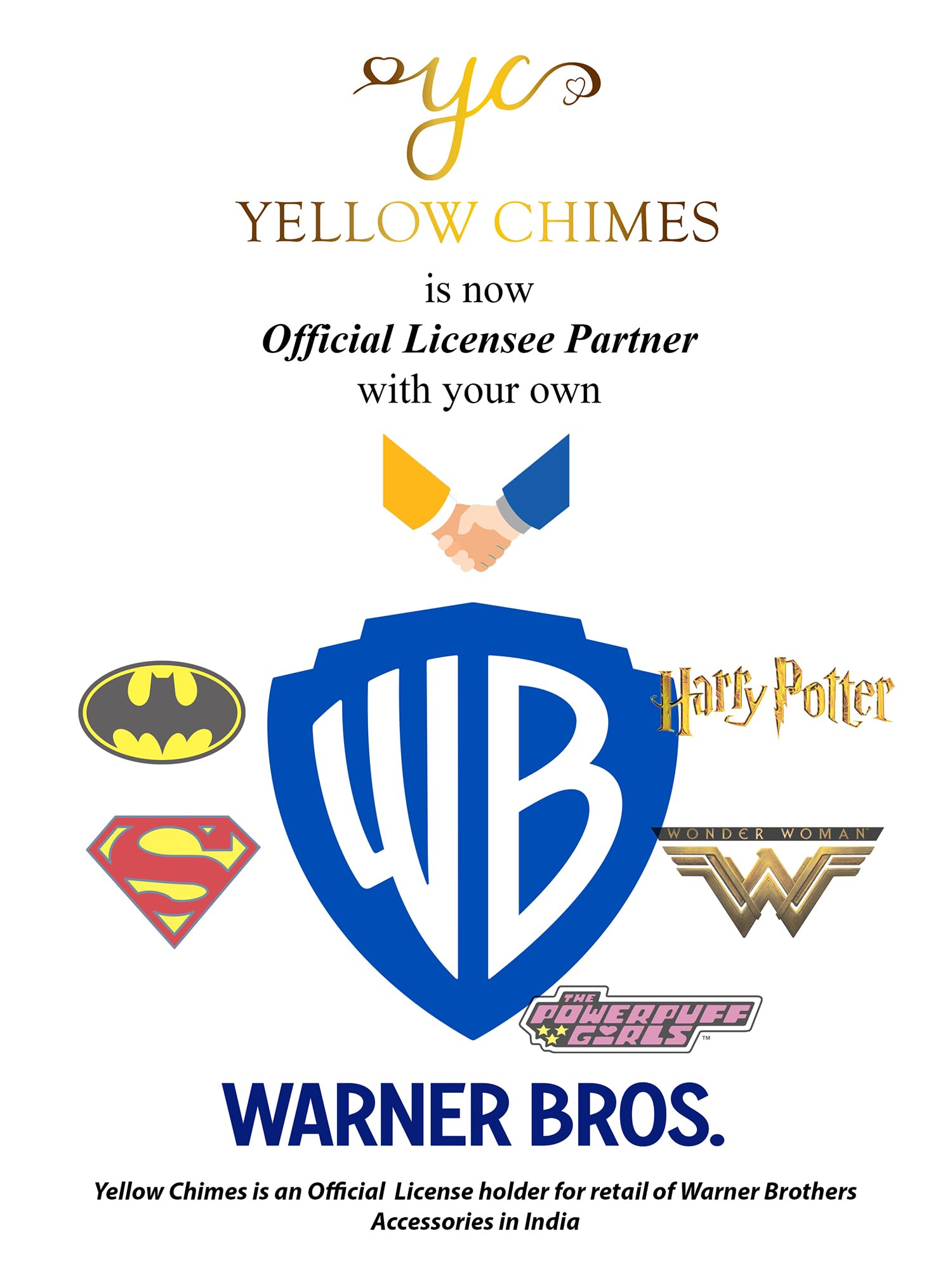 Yellow Chimes Harry Potter Keyring - everyday essential