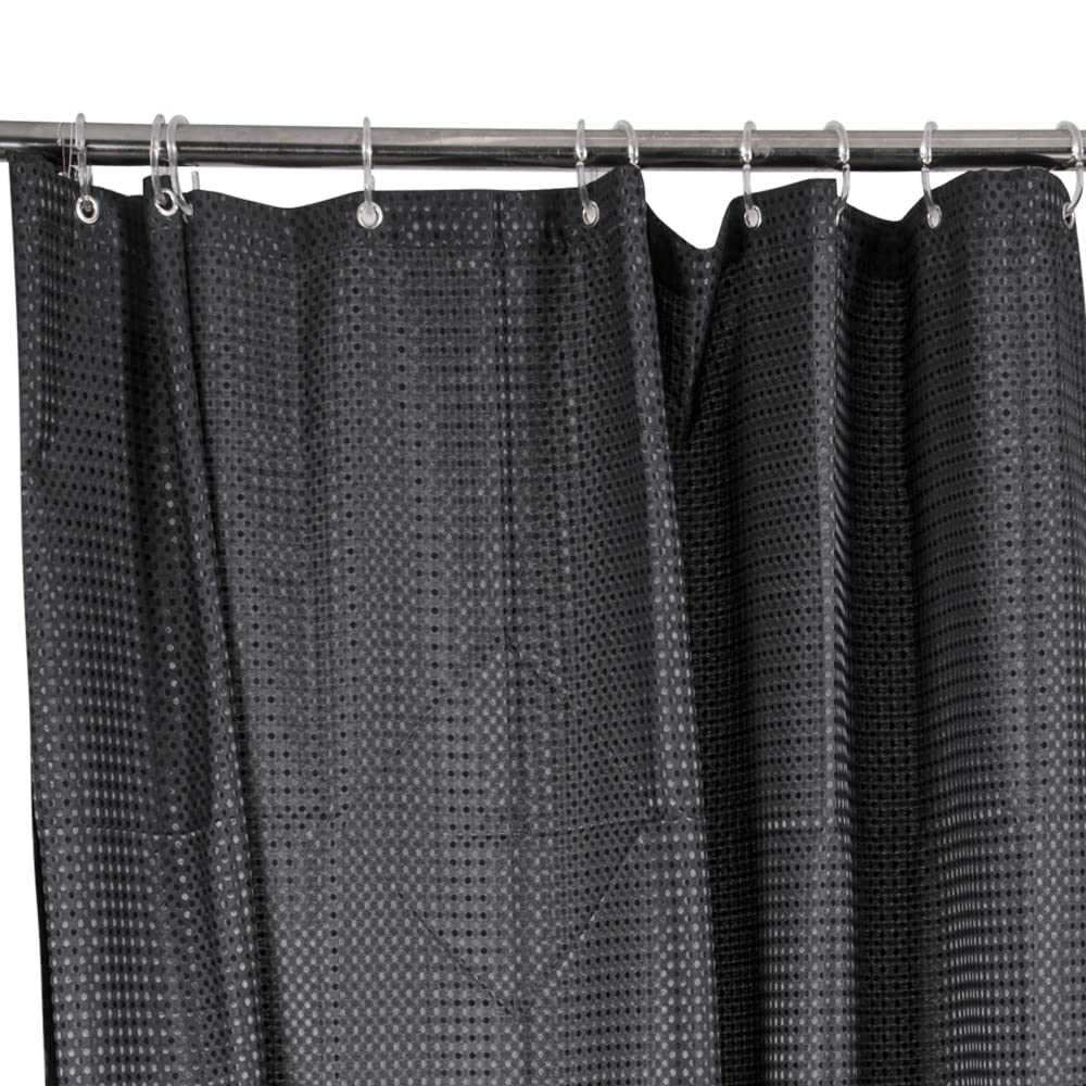 Anko Bathroom Curtain - Elegant Charcoal Design