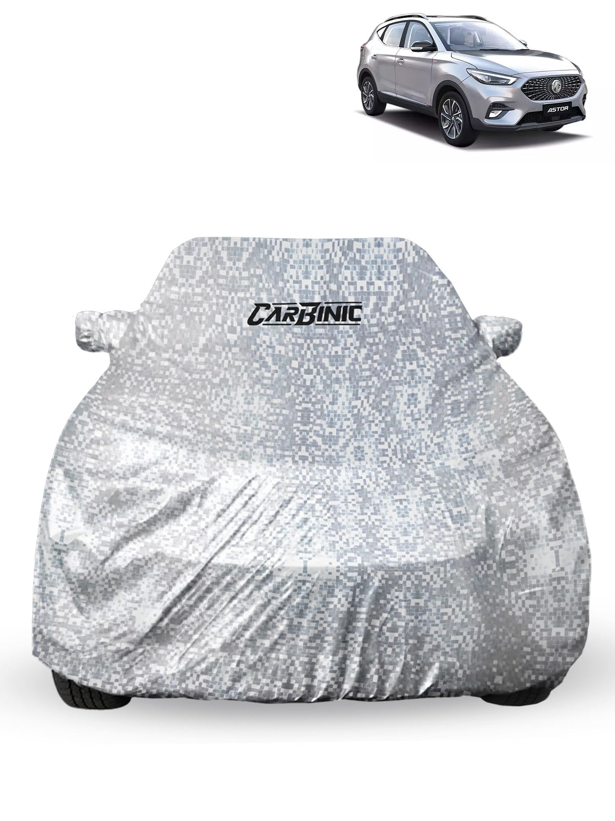 CARBINIC Waterproof Car Body Cover for MG Astor 2021 | Dustproof, UV Proof Car Cover | Car Accessories | Mirror Pockets & Antenna Triple Stitched | Double Layered Soft Cotton Lining