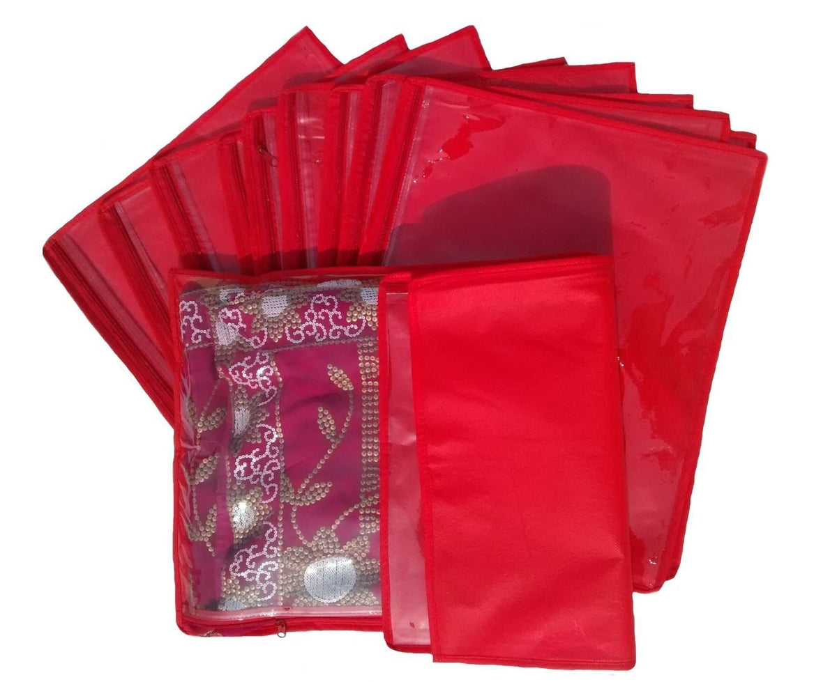 Kuber Industries 24 Piece Non Woven Single Saree Cover (SC644_1),Multicolour,Standard