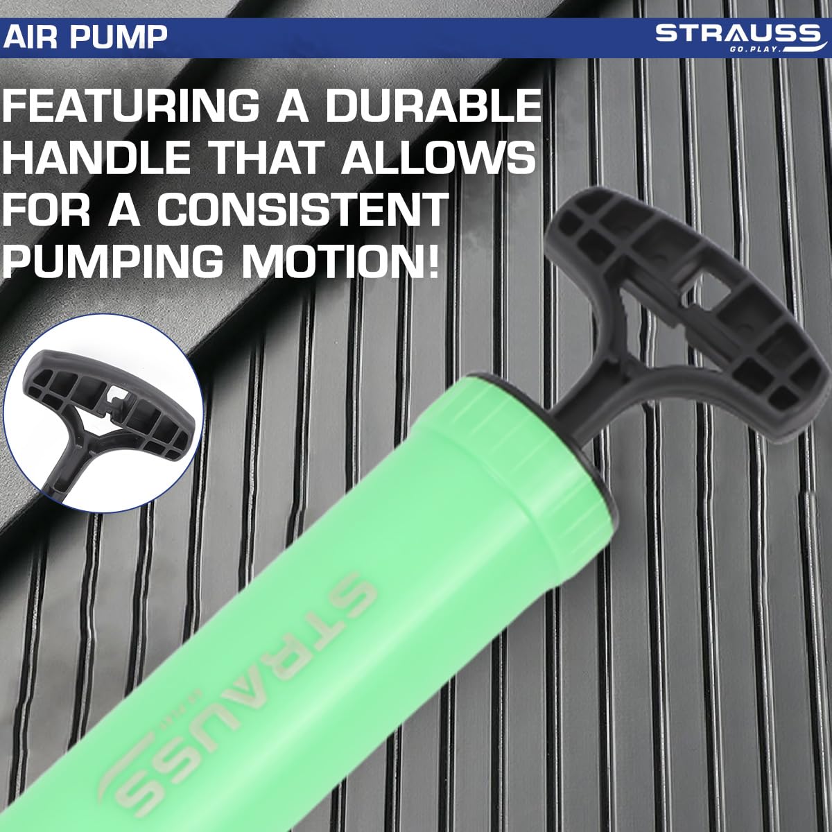 Strauss plastic air pump - essential for basketball