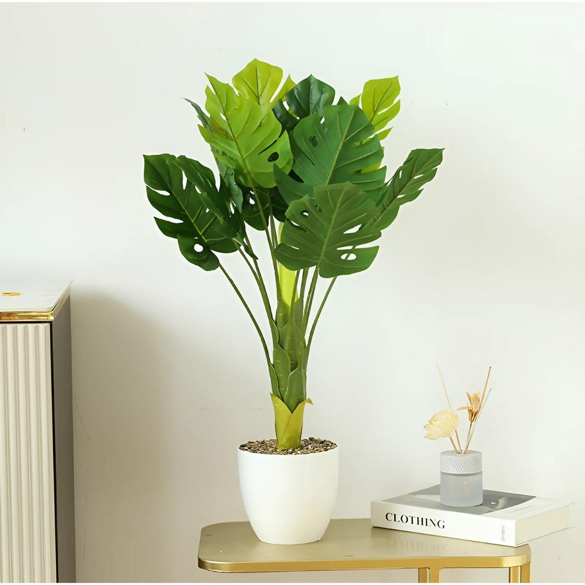 UMAI Artificial Plant with Pot for Home Decor 72cm | Plastic Plants for Office Desk Bedroom Balcony Living Room | Table Top Shelves | Natural Look Decoration