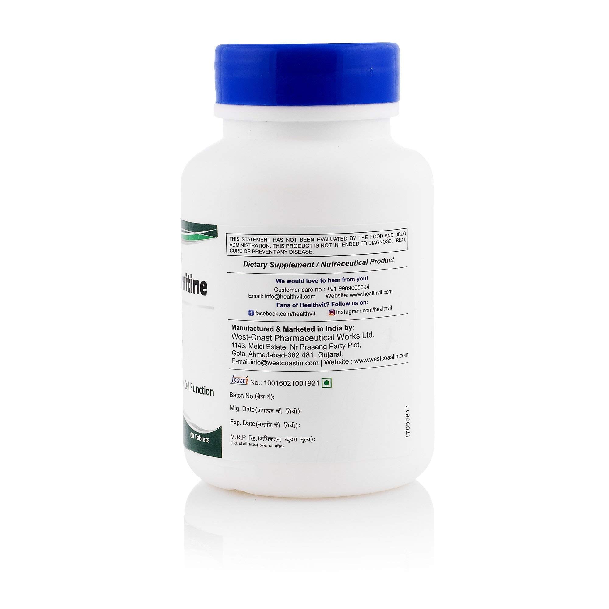 Healthvit Acetyl L-Carnitine - Healthy heart support