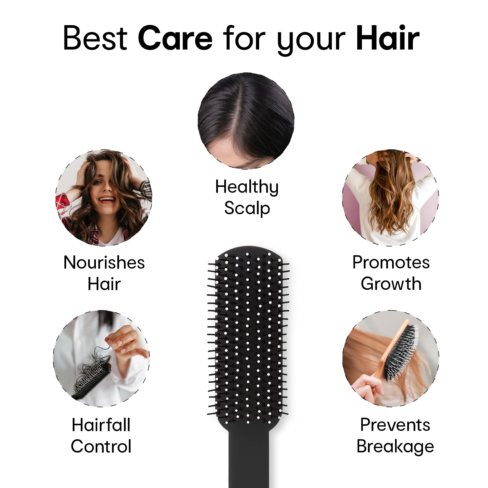 Anko classic flat hair brush - ergonomic design