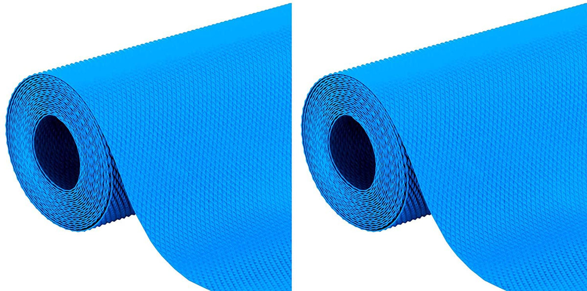 Heart Home 2 Pieces Multipurpose Textured Super Strong Anti-Slip Mat Liner,Size 45X300 Cm (3 Meter Roll, Blue) - CTHH7097